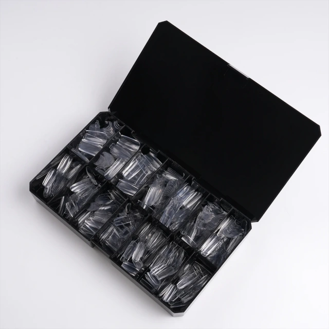252Pcs Gel Fake Nail Tips Full Cover Natural Medium Square Straight Nail Tips With Measurements 14 Sizes