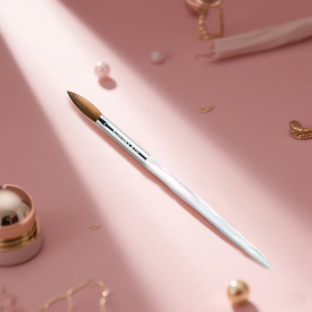 100% Pure Kolinsky Nail Brush for Acrylic  Professional Nail Extension Manicure Tool Nail Drawing Pen for DIY Home Salon