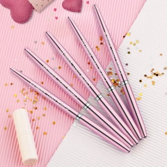 New Arrivals Rose Pink Metal Handle Custom Logo Professional Acrylic Kolinsky Nail Brush