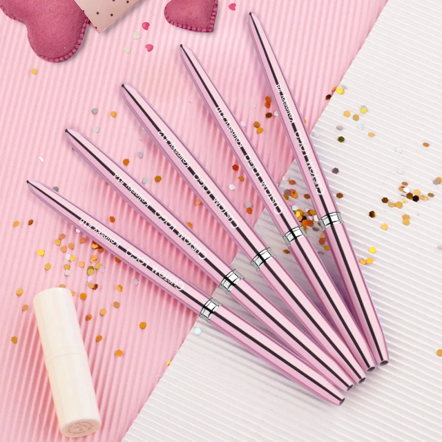 New Arrivals Rose Pink Metal Handle Custom Logo Professional Acrylic Kolinsky Nail Brush