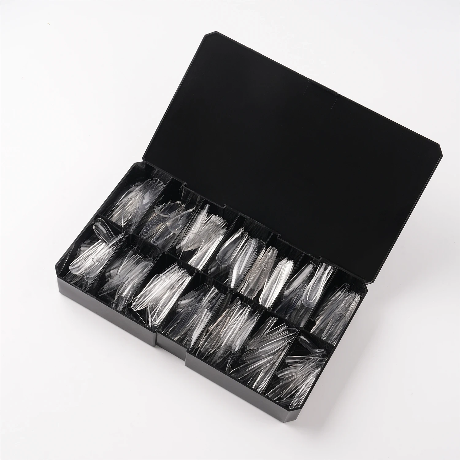364Pcs Extra Long Sculpted Coffin Gel XL Nail Tips Wholesale 14 Sizes