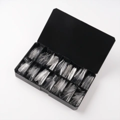 364Pcs Extra Long Sculpted Coffin Gel XL Nail Tips Wholesale 14 Sizes