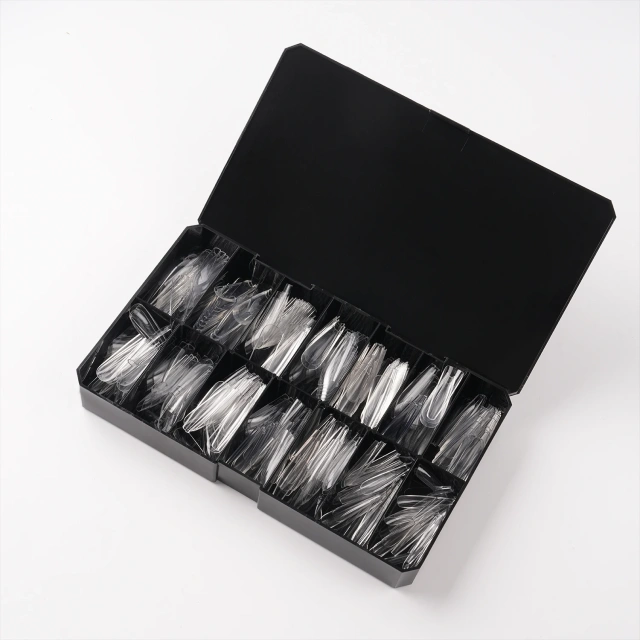 364Pcs Extra Long Sculpted Coffin Gel XL Nail Tips Wholesale 14 Sizes