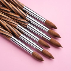 2025 New Acrylic Nail Brush 100 % Kolinsky Sable Germany Wood Handle 100% Mink Hair Nail Powder Brush  #14 #16 #18