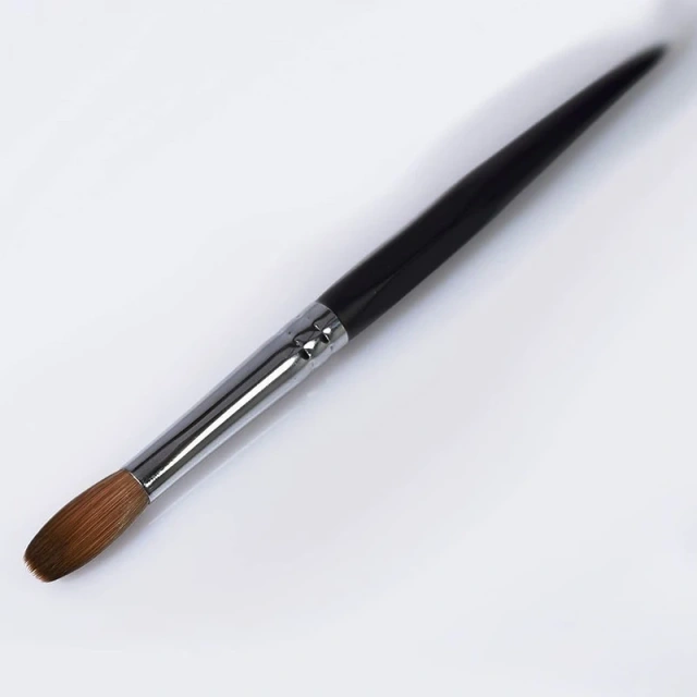 2025 New Design Pinceles Kolinsky Acrylic Germany Brush Wooden Handle Oval 100 Real Kolinsky Acrylic Brush Black for Nails Art