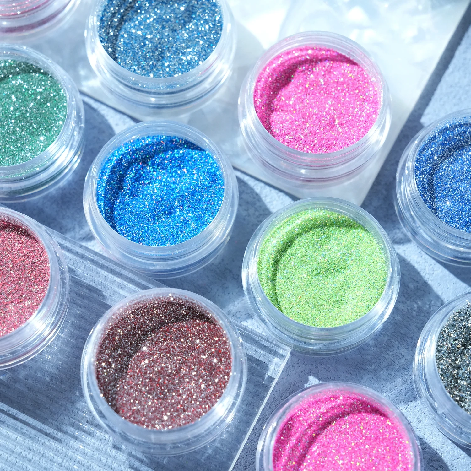 High Quality Japanese Nail Art Pigment Nail Glitter Powder Chrome Nail Powder Set 48 Colours