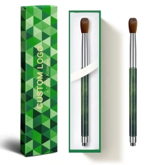 New Design Fashionable Handle Custom Logo Fluffy Nail Brush Personalized Acrylic Nail Brush 100 Kolinsky Crimped 14/16/18
