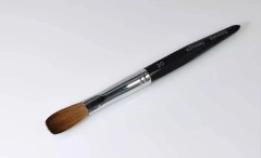 2025 New Design Pinceles Kolinsky Acrylic Germany Brush Wooden Handle Oval 100 Real Kolinsky Acrylic Brush Black for Nails Art