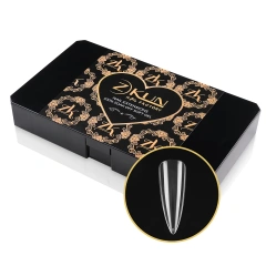 600 Pieces Soft Gel Clear Full Cover Nail Tips Long Stiletto Shape Natural 14 Sizes Gel Nail Tips Custom Box
