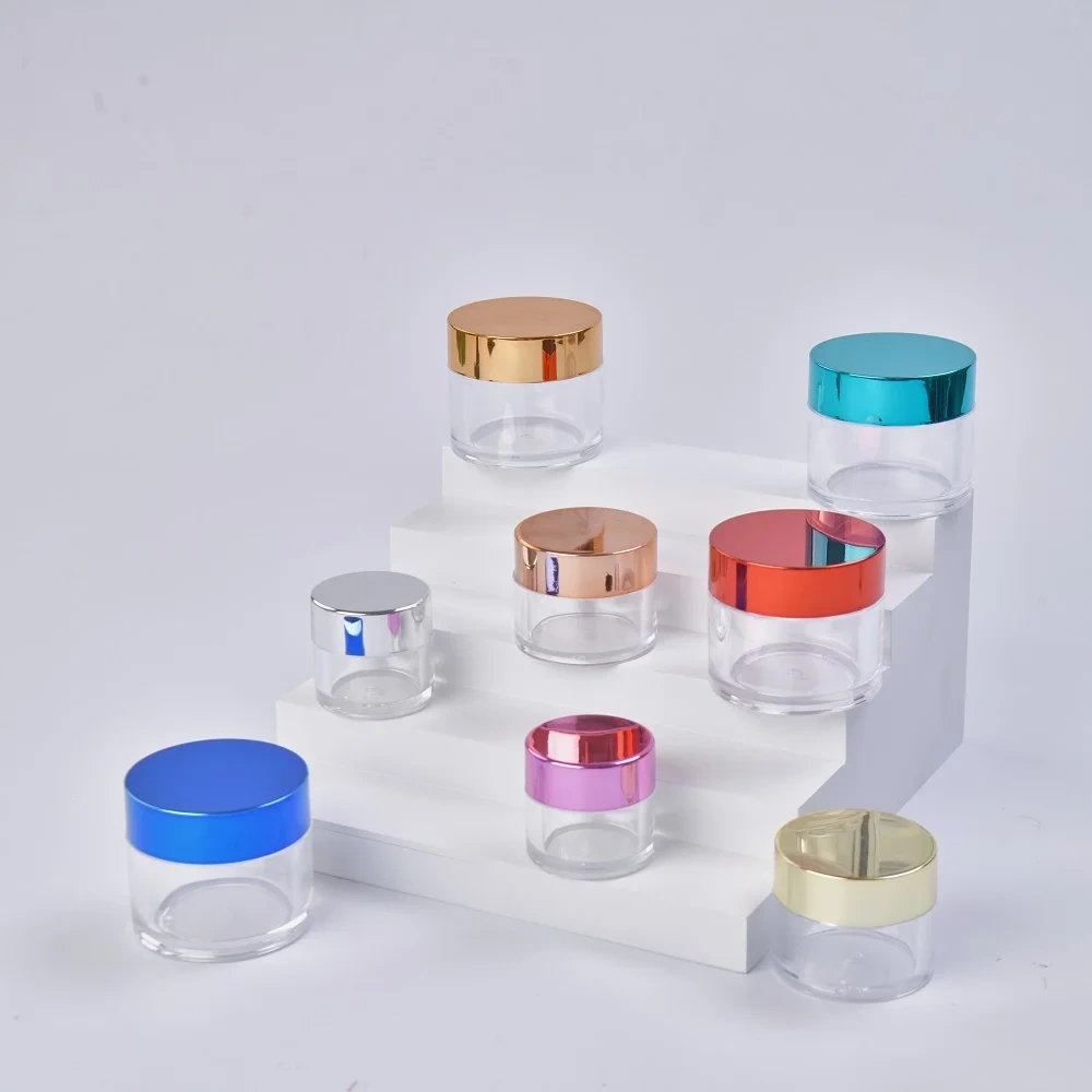 Factory OEM/ODM Custom Acrylic Powder Containers Pink Empty Plastic Acrylic Powder Jars Private Label 1oz 2oz