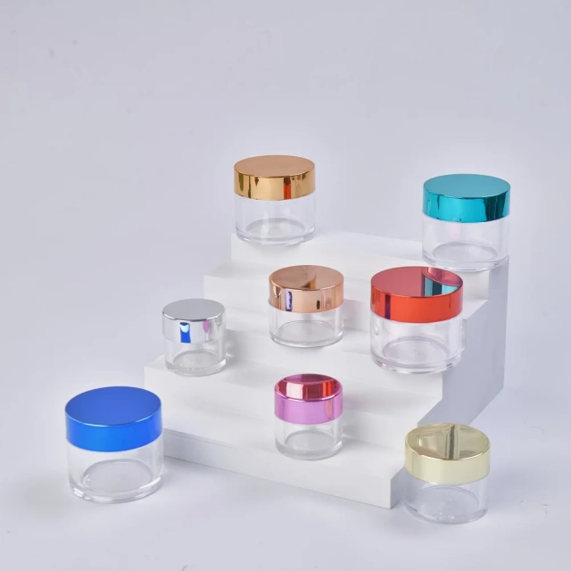 Factory OEM/ODM Custom Acrylic Powder Containers Pink Empty Plastic Acrylic Powder Jars Private Label 1oz 2oz