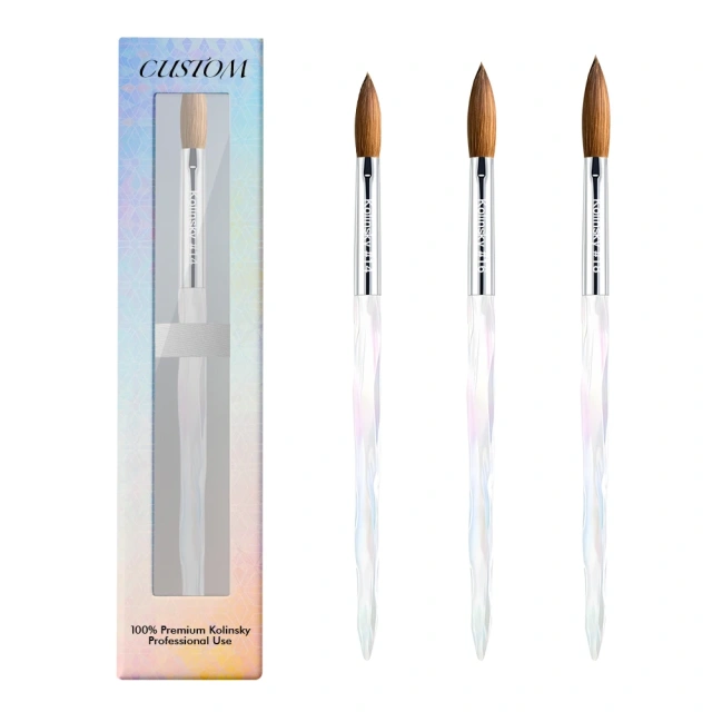 100% Pure Kolinsky Nail Brush for Acrylic  Professional Nail Extension Manicure Tool Nail Drawing Pen for DIY Home Salon
