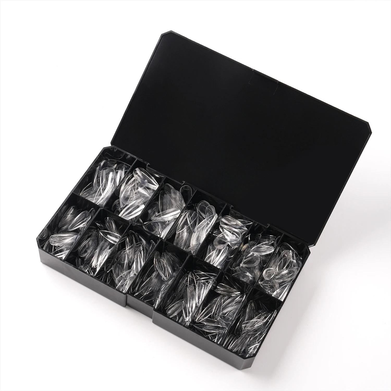 602Pcs Medium Sculpted Stiletto Soft Gel Nail Tips Full Cover 14 Sizes