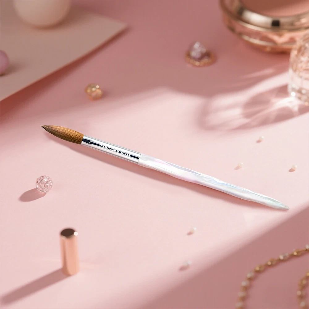 100% Pure Kolinsky Nail Brush for Acrylic  Professional Nail Extension Manicure Tool Nail Drawing Pen for DIY Home Salon