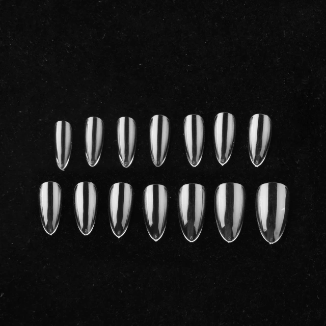 168Pcs Full Cover Nail Tips Wholesale Natural Almond Medium Soft Gel Nail Tips 14 Sizes With Box