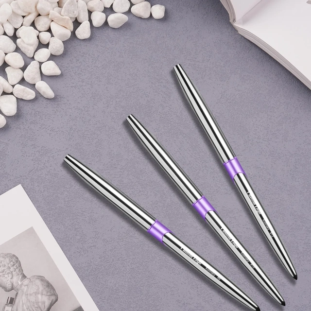 Fashion 100% Kolinsky Nails Brush Custom Anti-monomer Silver Metal USA Size Nails Brush Acrylic Kolinsky