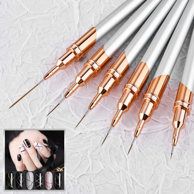 Professional Salon Grade Private Label Liner Brush Nail Art 5/7/9/11/15/25MM Extra Thin Nail Art Brush With Different Sizes
