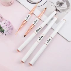 New Style Double Head Nylon Nail Brush Set Custom Logo Art Brush