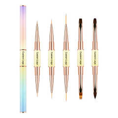 High Quality Private Label 5 Different Size Liner Brush Nail Art Brush Set 3D Nail Art Gel Brush