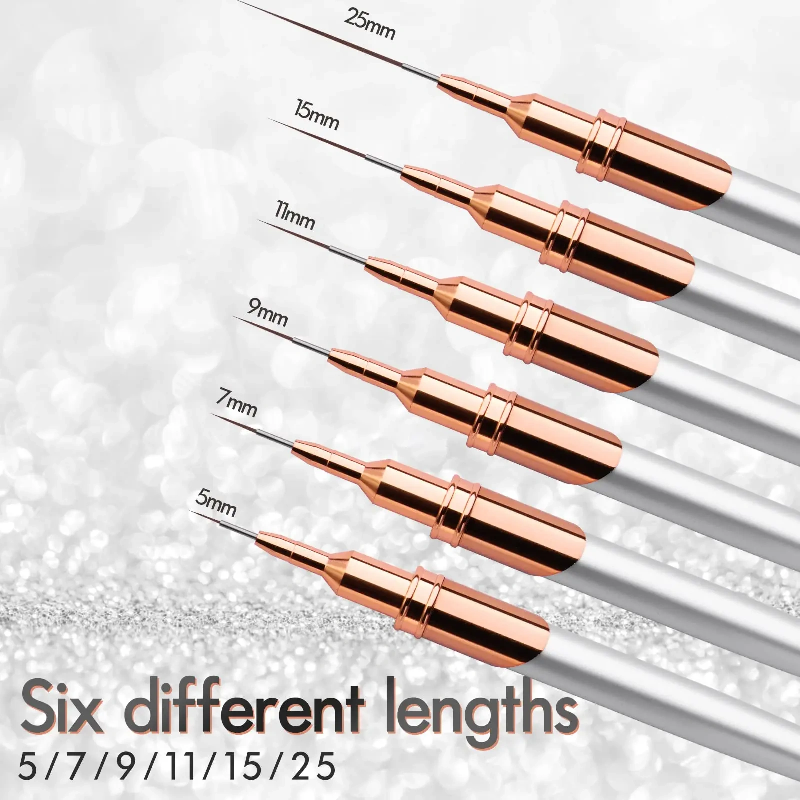 Professional Salon Grade Private Label Liner Brush Nail Art 5/7/9/11/15/25MM Extra Thin Nail Art Brush With Different Sizes