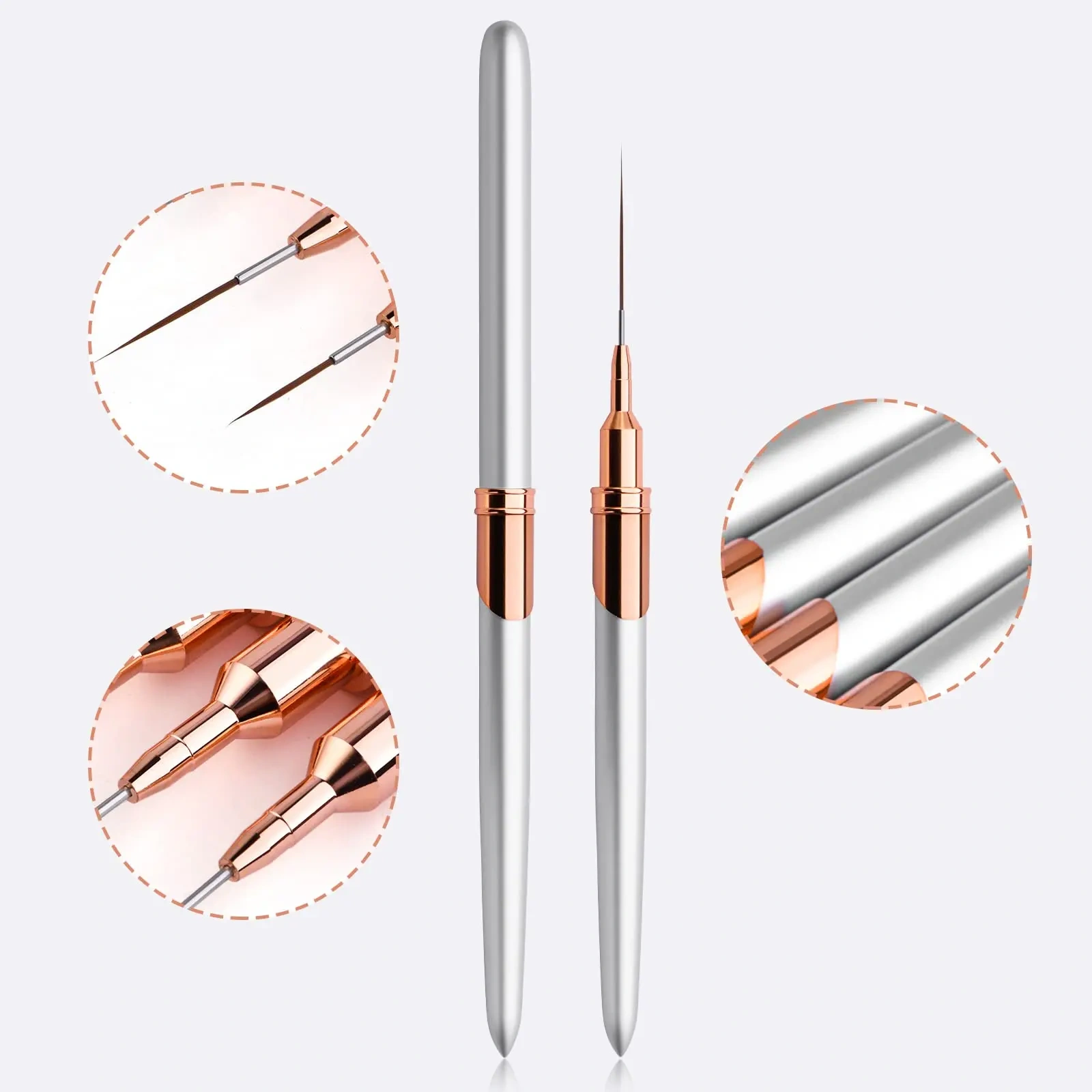Professional Salon Grade Private Label Liner Brush Nail Art 5/7/9/11/15/25MM Extra Thin Nail Art Brush With Different Sizes