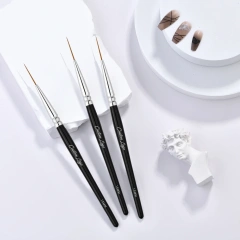 Custom Size Nail Art Liner Brush UV Gel Painting Acrylic Nail Brushes Striping Liner Brushes for Short Strokes Details Elongated