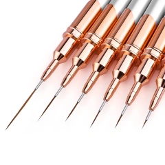 Professional Salon Grade Private Label Liner Brush Nail Art 5/7/9/11/15/25MM Extra Thin Nail Art Brush With Different Sizes