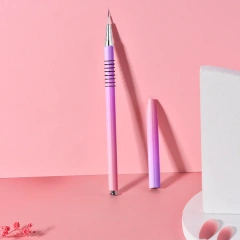 Luxury Pink Purple Gradient Nail Art Brush Set High Quality Nylon Gel Nail Brush Nail Art Liner Brush
