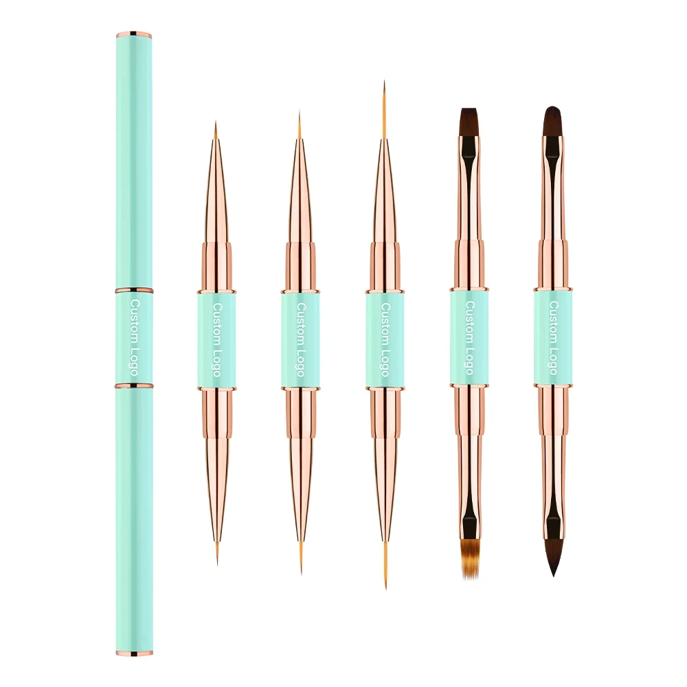 High Quality Private Label 5 Different Size Liner Brush Nail Art Brush Set 3D Nail Art Gel Brush