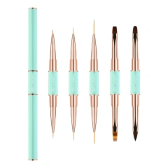 High Quality Private Label 5 Different Size Liner Brush Nail Art Brush Set 3D Nail Art Gel Brush