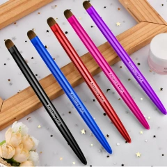 Premium Sable Hair Metal Handle Acrylic Nail Brush Custom 100% Kolinsky French Nail Brush