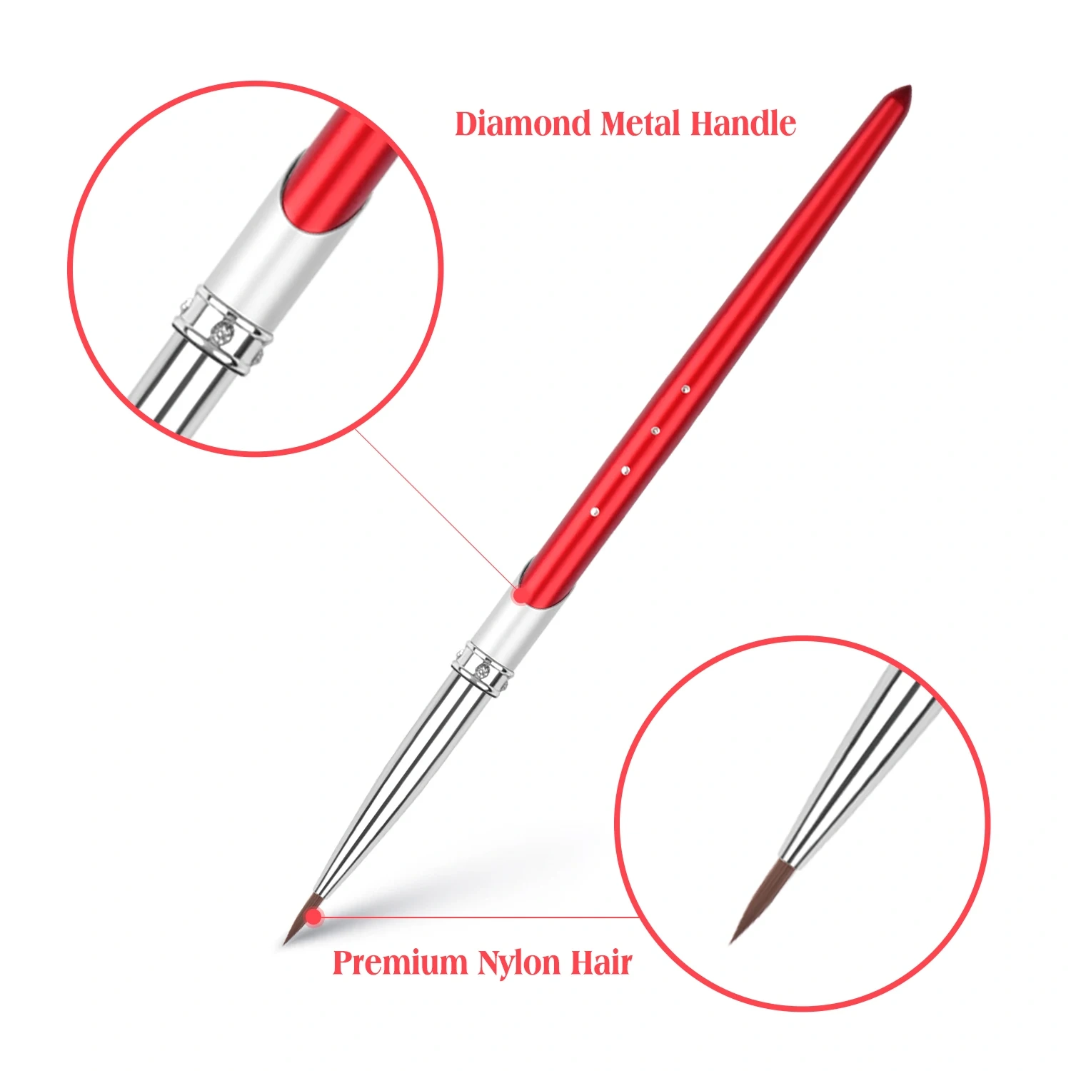 Hot Selling 3 PCS Nail Art Brushes Kit Painting Tools With Extension Gel Brush Liner Brush Nail Painting Set