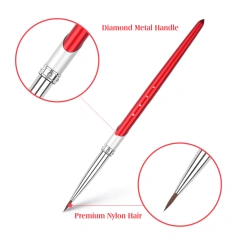 Hot Selling 3 PCS Nail Art Brushes Kit Painting Tools With Extension Gel Brush Liner Brush Nail Painting Set