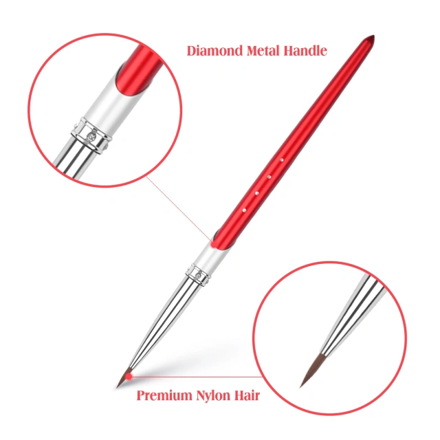 Hot Selling 3 PCS Nail Art Brushes Kit Painting Tools With Extension Gel Brush Liner Brush Nail Painting Set