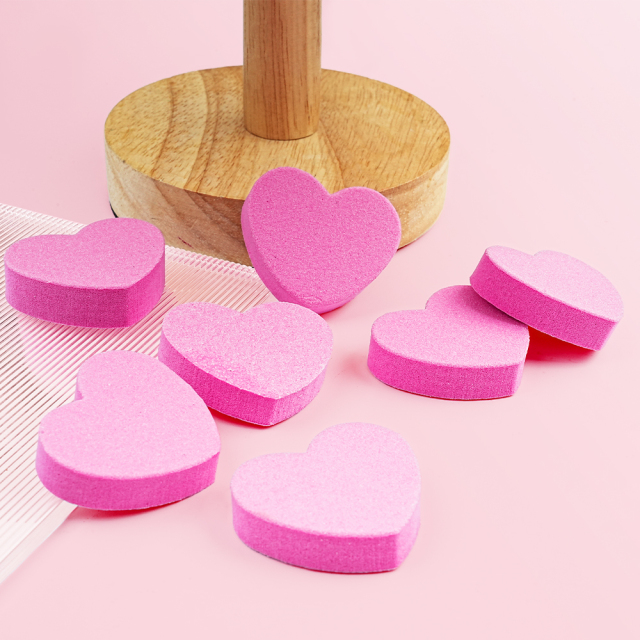Professional Pink Heart Shaped Nail Files 100/180 Double Custom Logo Mini Nail File