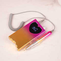 Luxury Gradient Gold Nail Tech Supplies Nail Drill Customized Logo 35000rpm Electric Nail Drill Machine Professional