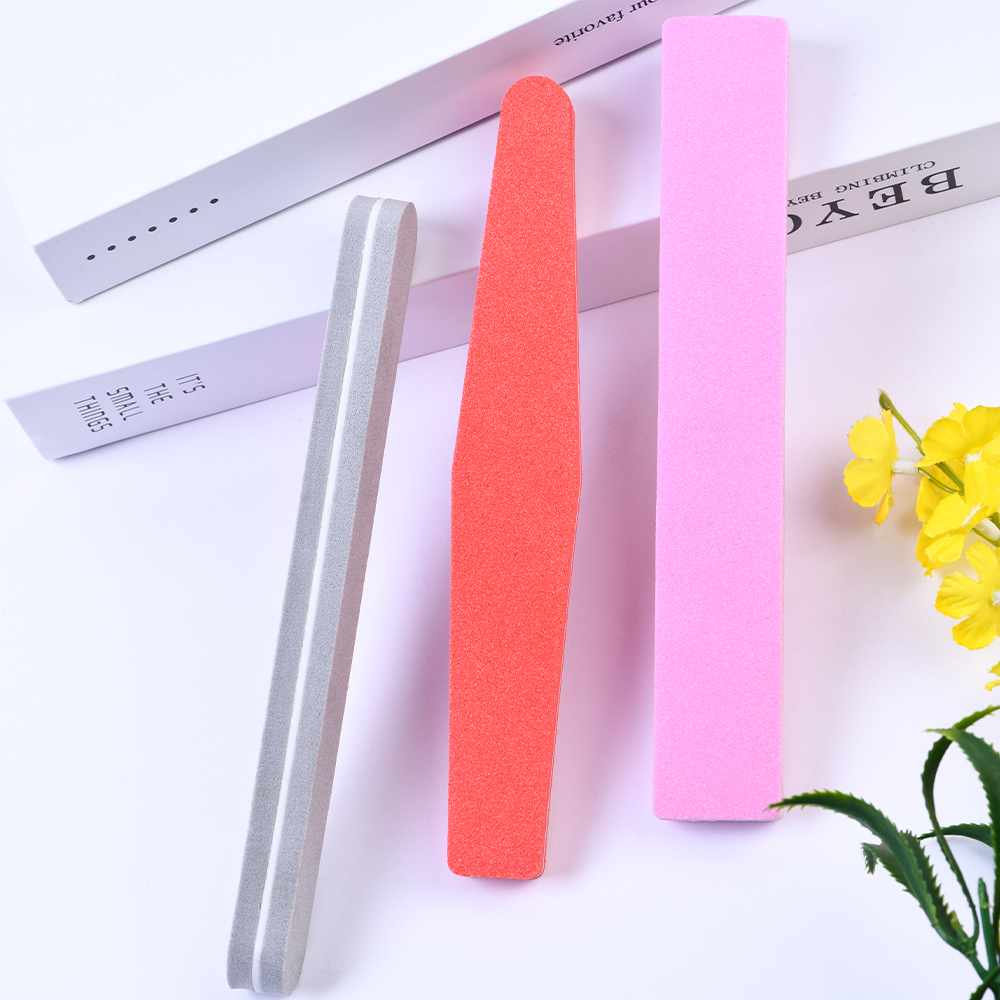 Colorful Sponge Nail Buffer Durable Different Shape Nail File for  100/180 Custom Logo
