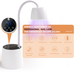 27W White Nail Desk Lamp Mini Nail Lamp Wireless Rechargeable Professional Sun Led Uv Nail Lamps for Gel Nail
