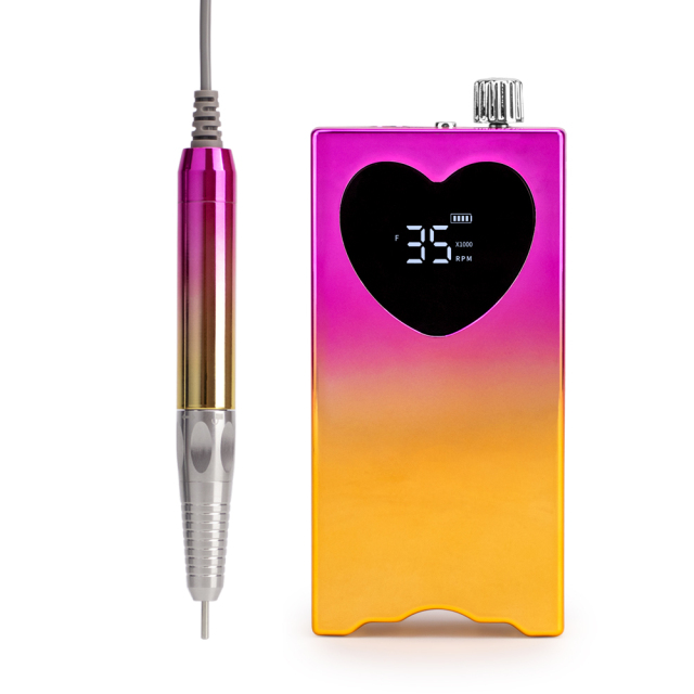 Luxury Gradient Gold Nail Tech Supplies Nail Drill Customized Logo 35000rpm Electric Nail Drill Machine Professional