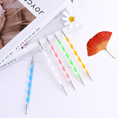 2022 Hot Sale 5 Pc 2 Way Dotting Pen Tool Nail Art Tip Dot Paint Manicure Kit