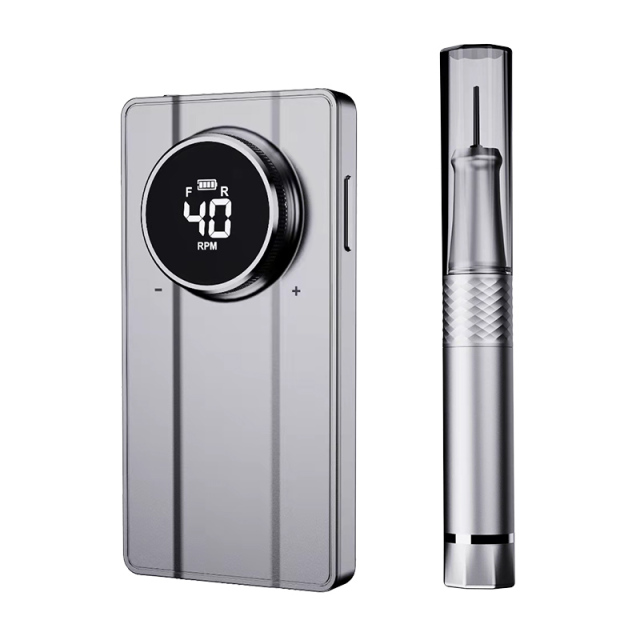 Luxury  Portable Nail Drill Wireless Black/Gray/Silver Electric Nail Drill Machine Rechargeable 40000 Rpm With Vacuum System