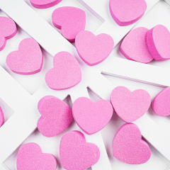 Professional Pink Heart Shaped Nail Files 100/180 Double Custom Logo Mini Nail File