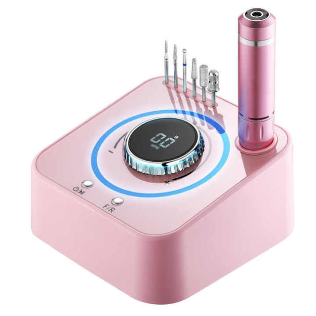 High Quality Tabletop Nail Drill  Pink/Black/White 40W Desktop Nail Drill Machine Strong 40000RPM