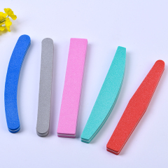 Colorful Sponge Nail Buffer Durable Different Shape Nail File for  100/180 Custom Logo