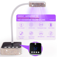 High Quality Diamond Style Portable Nail Dryer Cordless Rechargeable Table Gel UV Led Nail Lamp 36W