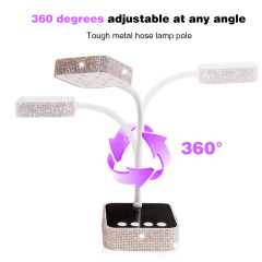 High Quality Diamond Style Portable Nail Dryer Cordless Rechargeable Table Gel UV Led Nail Lamp 36W