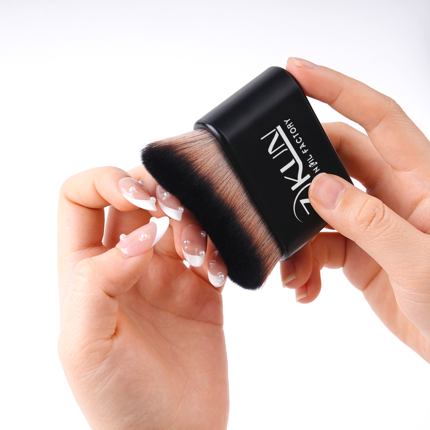 High Quality Plastic Cleaning Nail Scrub Brush Private Label Custom Nail Dust Brush Black for Cleaning