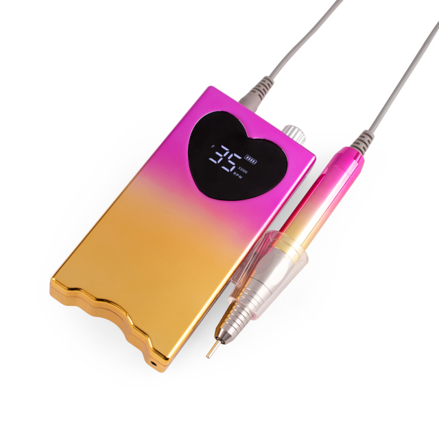 Luxury Gradient Gold Nail Tech Supplies Nail Drill Customized Logo 35000rpm Electric Nail Drill Machine Professional