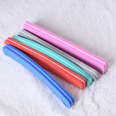 Colorful Sponge Nail Buffer Durable Different Shape Nail File for  100/180 Custom Logo