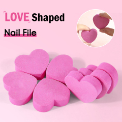 Professional Pink Heart Shaped Nail Files 100/180 Double Custom Logo Mini Nail File